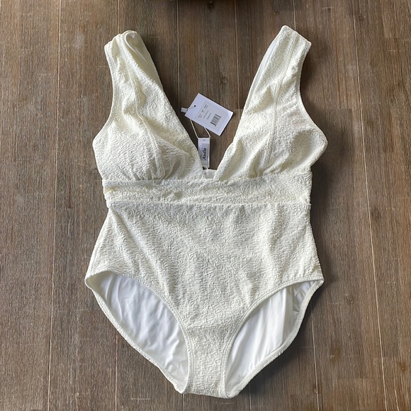 Andie Other - Bone White XL Andie Mykonos Swimsuit - NWT